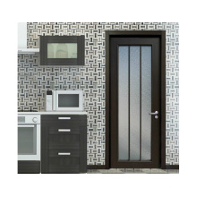 Woodwin Hot Seller Double gehärtetes Glas mit Muster Aluminium Casement Door